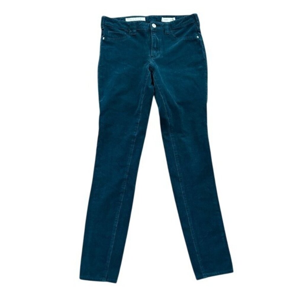 Pilcro and the Letterpress Teal Serif Corduroy Pants Skinny Sz 27